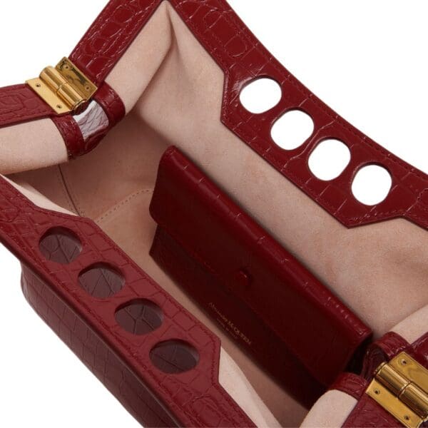 Alexander McQueen women's the peak bag small in dark red