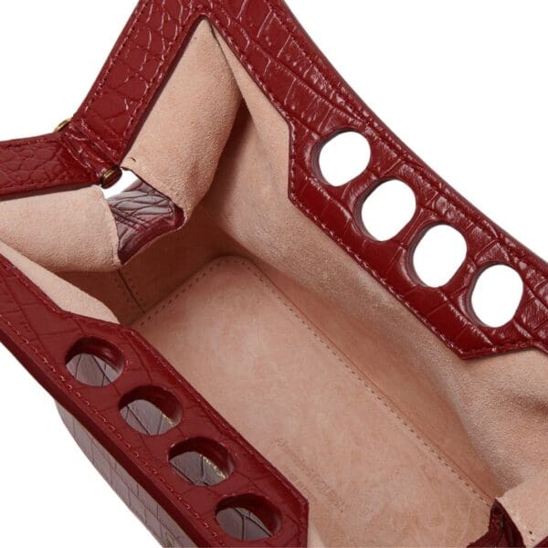 ALEXANDER MCQUEEN  WOMEN'S THE PEAK BAG MINI WITH CHAIN IN DARK RED - Image 4