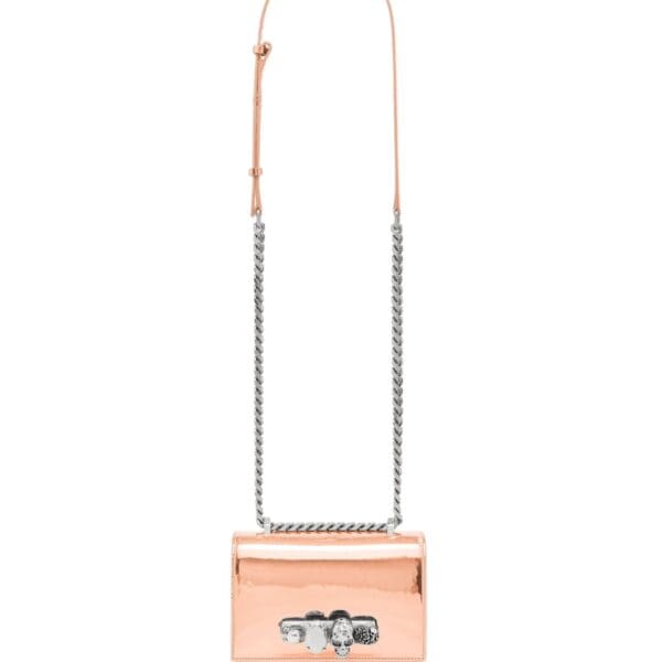 ALEXANDER MCQUEEN WOMEN'S MINI JEWELLED SATCHEL IN COPPER - Image 4