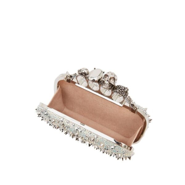 ALEXANDER MCQUEEN WOMEN'S KNUCKLE CLUTCH IN WHITE - Image 4