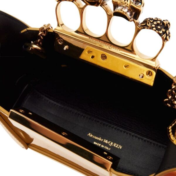 ALEXANDER MCQUEEN WOMEN'S THE JEWELLED HOBO MINI BAG IN GOLD - Image 4