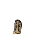 MCM SMALL HIMMEL SEQUIN SHOULDER BAG GOLD