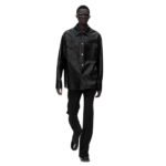 LOUIS VUITTON EMBROIDERED LEATHER MIX BLOUSON