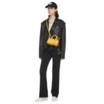 MCM Small Ella Boston Bag in Maxi Monogram Leather Yellow|Old Gold