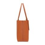 MCM MEDIUM HIMMEL SHOPPER IN EMBOSSED LOGO LEATHER COGNAC