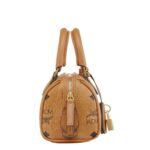MCM MINI ELLA BOSTON BAG IN VISETOS COGNAC