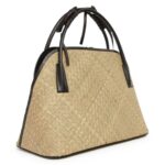 MAISON MARGIELA INTERWOVEN LEATHER-TRIM TOTE BAG