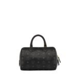 MCM SMALL ELLA BOSTON BAG IN VISETOS BLACK