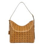 MCM LARGE AREN HOBO IN VISETOS COGNAC