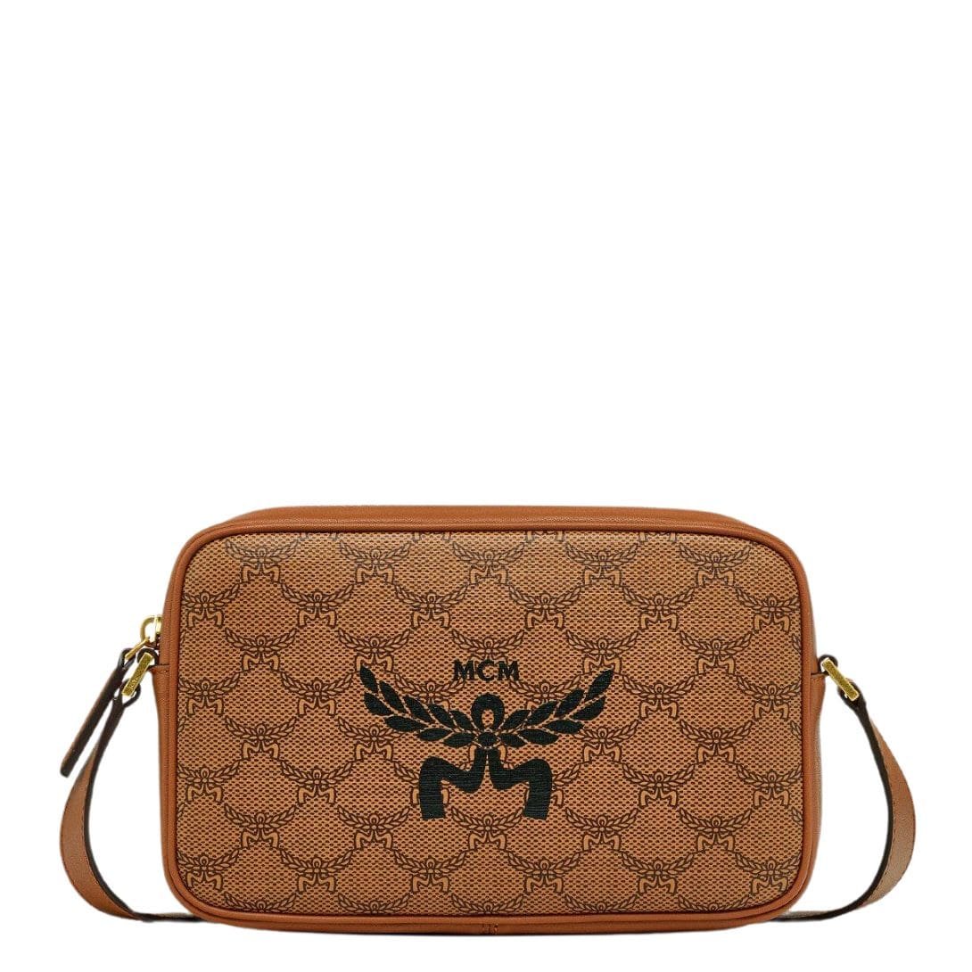 MCM SMALL HIMMEL CROSSBODY IN LAURETOS COGNAC