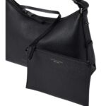 BRUNELLO CUCINELLI TEXTURE CALFSKIN HOBO BAG WITH MONILI