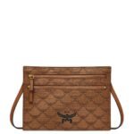MCM SMALL HIMMEL CROSSBODY POUCH IN LAURETOS COGNAC