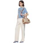 MCM MEDIUM ELLA BOSTON BAG IN LAURETOS BEIGE