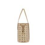 MCM MEDIUM REVERSIBLE LIZ SHOPPER IN VISETOS BEIGE