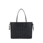 MCM MEDIUM REVERSIBLE LIZ SHOPPER IN VISETOS BLACK