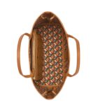 MCM SMALL REVERSIBLE LIZ SHOPPER IN VISETOS COGNAC