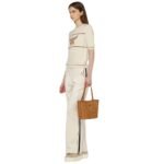 MCM MINI REVERSIBLE LIZ SHOPPER IN VISETOS COGNAC