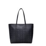 MCM MINI TONI TOP-ZIP SHOPPER IN VISETOS BLACK