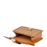 MCM MEDIUM TRACY SHOULDER BAG IN VISETOS COGNAC