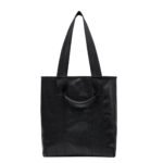 MCM LARGE REVERSIBLE DIAMOND TOTE IN CANVAS LEATHER MIX BLACK