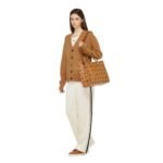 MCM LARGE MÜNCHEN TOTE IN MAXI VISETOS COGNAC