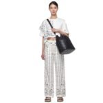 MCM LARGE DESSAU DRAWSTRING BAG IN VISETOS BLACK