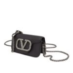 VALENTINO GARAVANI LOCÒ MICRO BAG WITH CHAIN AND JEWEL LOGO