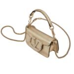 VALENTINO GARAVANI LOCÒ MICRO BAG WITH CHAIN AND JEWEL LOGO