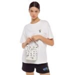 MCM MINI DESSAU DRAWSTRING BAG IN VISETOS WHITE