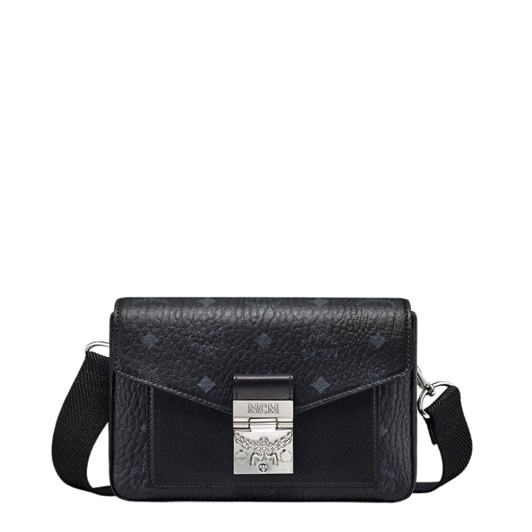 MCM SMALL VIKTOR CROSSBODY IN VISETOS BLACK
