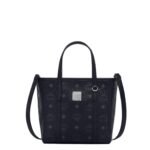 MCM MINI TONI TOP-ZIP SHOPPER IN VISETOS BLACK