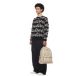 MCM MEDIUM STARK SIDE STUDS BACKPACK IN VISETOS BEIGE