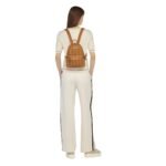 MCM MINI STARK SIDE STUDS BACKPACK IN VISETOS COGNAC