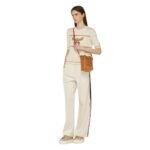 MCM MINI DESSAU DRAWSTRING BAG IN VISETOS COGNAC