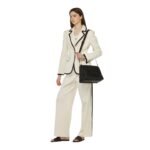 MCM MEDIUM MODE TRAVIA SHOULDER BAG IN SPANISH CALF LEATHER BLACK