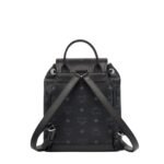 MCM MINI AREN DRAWSTRING BACKPACK IN VISETOS BLACK