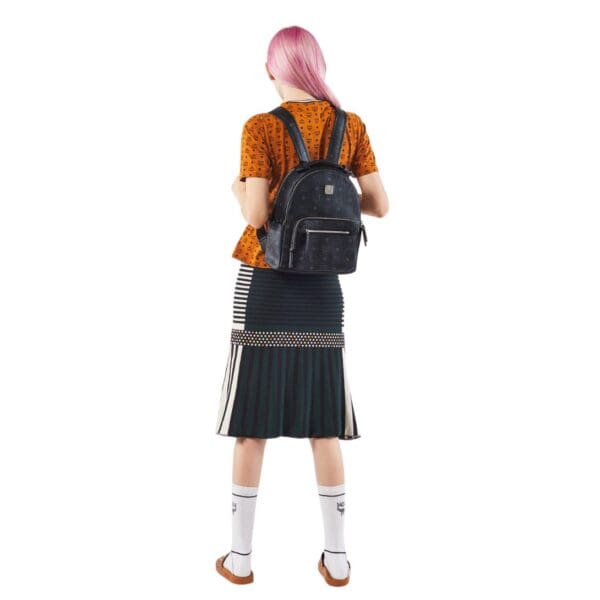 MCM SMALL STARK BACKPACK IN VISETOS BLACK