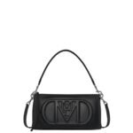 MCM SMALL MODE TRAVIA SHOULDER BAG IN SPANISH CALF LEATHER BLACK