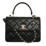 CHANEL FLAP BAG WITH TOP HANDLE
