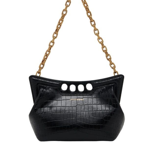 ALEXANDER MCQUEEN WOMEN'S THE PEAK BAG SMALL IN BLACK - Image 4