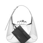 Alexander McQueen Women's the jewelled hobo Bag in silver.