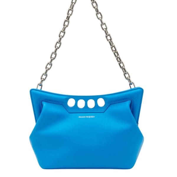 ALEXANDER MCQUEEN WOMENS THE PEAK BAG SMALL IN LAPIS BLUE - Image 4