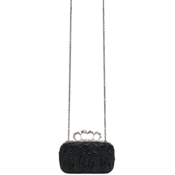 ALEXANDER MCQUEEN WOMEN'S KNUCKLE CLUTCH IN BLACK - Image 5
