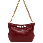 Alexander McQueen women's the peak bag small in dark red