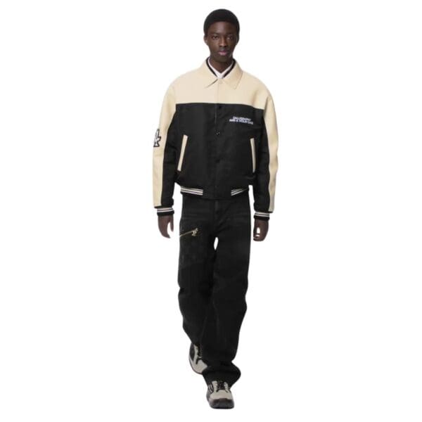 LOUIS VUITON LEATHER AND NYLON BLOUSON