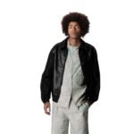 LOUIS VUITTON PERFORATED MIX LEATHER BLOUSON