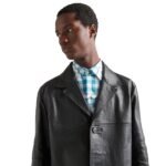 PARADA LEATHER PEA COAT