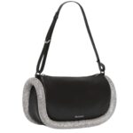 JWA BUMPER-15 - LEATHER SHOULDER BAG WITH CRYSTAL