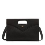 MCM Diamond Tote in Embossed Leather Black