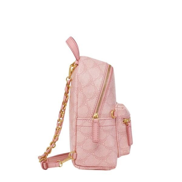 MCM MINI STARK BEBE BOO BACKPACK IN LAURETOS PINK